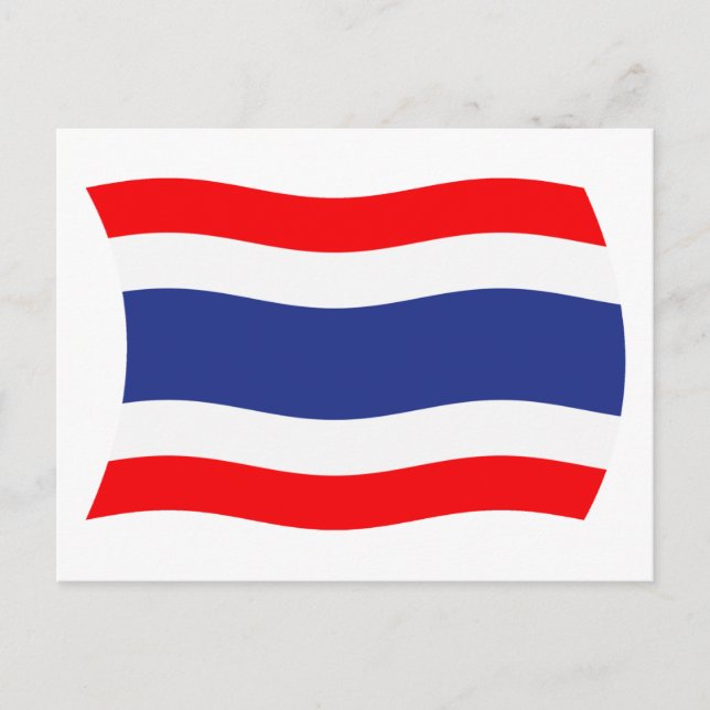 Cartão Postal da Bandeira da Tailândia (Frente)
