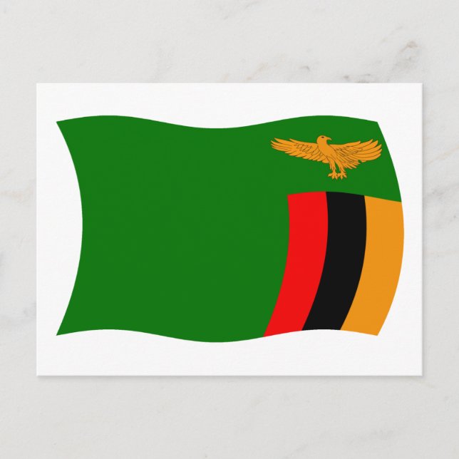 Cartão Postal da Bandeira da Zâmbia (Frente)