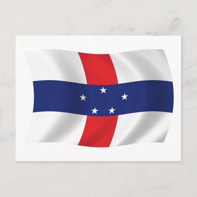 Cartão Postal da Bandeira das Antilhas Holandesas (Frente)