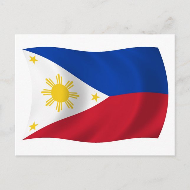 Cartão Postal da Bandeira das Filipinas (Frente)
