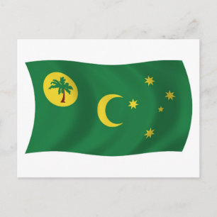 Cartão Postal da Bandeira das Ilhas Cocos
