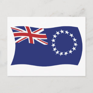 Cartão Postal da Bandeira das Ilhas Cook