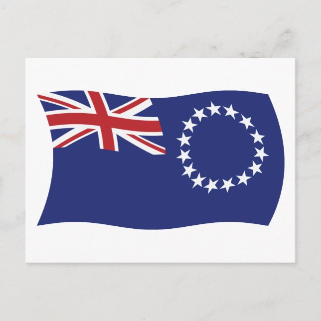 Cartão Postal da Bandeira das Ilhas Cook (Frente)