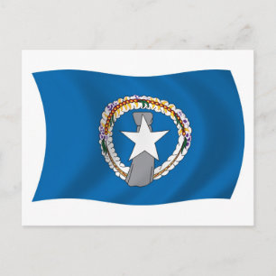 Cartão Postal da Bandeira das Ilhas Marianas do No