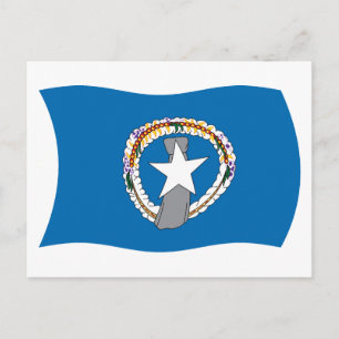 Cartão Postal da Bandeira das Ilhas Marianas do No