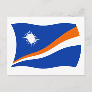 Cartão Postal da Bandeira das Ilhas Marshall