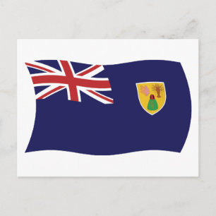 Cartão Postal da Bandeira das Ilhas Turcas e Caico