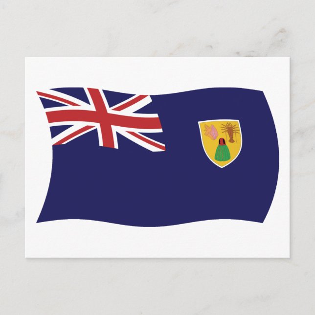 Cartão Postal da Bandeira das Ilhas Turcas e Caico (Frente)