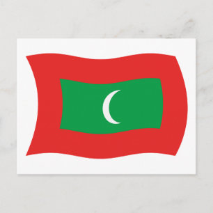 Cartão Postal da Bandeira das Maldivas