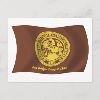 Cartão Postal da Bandeira das Tribos Shoshone Bann