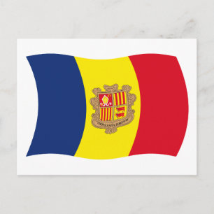 Cartão Postal da Bandeira de Andorra