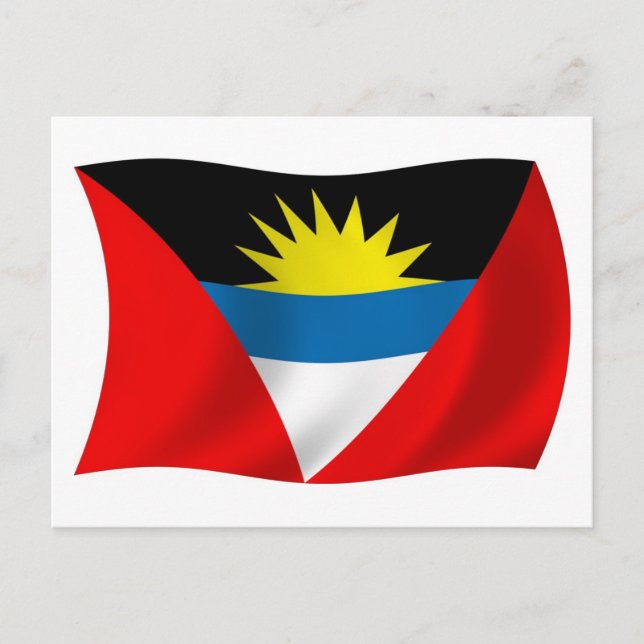 Cartão Postal da Bandeira de Antígua e Barbuda (Frente)