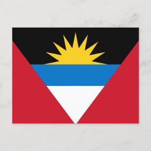 cartão postal da bandeira de antígua e barbuda