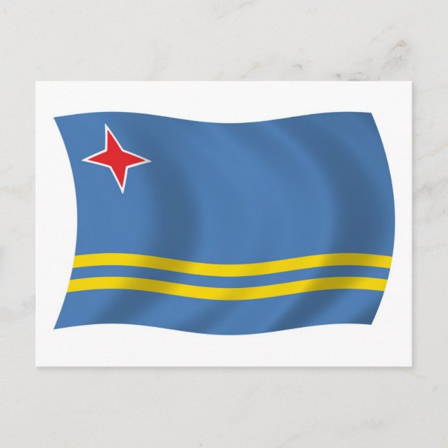 Cartão Postal da Bandeira de Aruba (Frente)