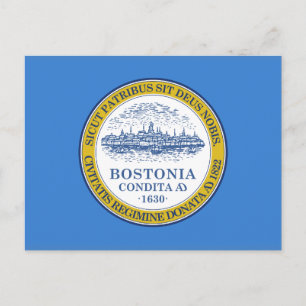 Cartão postal da bandeira de Boston, Massachusetts