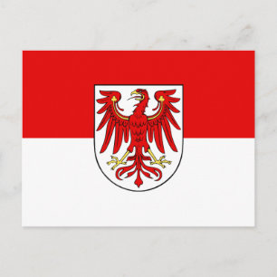 Cartão postal da bandeira de Brandemburgo
