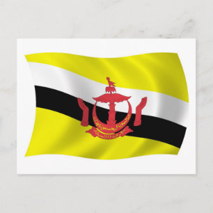 Cartão Postal da Bandeira de Brunei