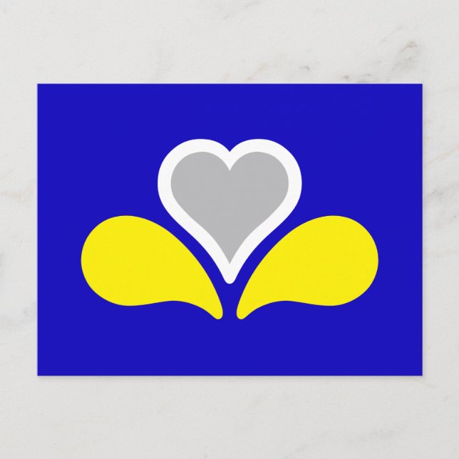 Cartão postal da bandeira de Bruxelas, Bélgica (Frente)