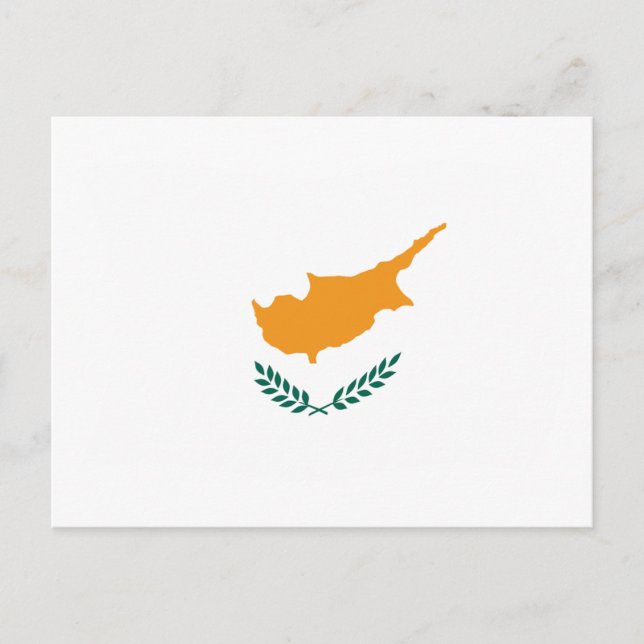 Cartão Postal da Bandeira de Chipre (Frente)
