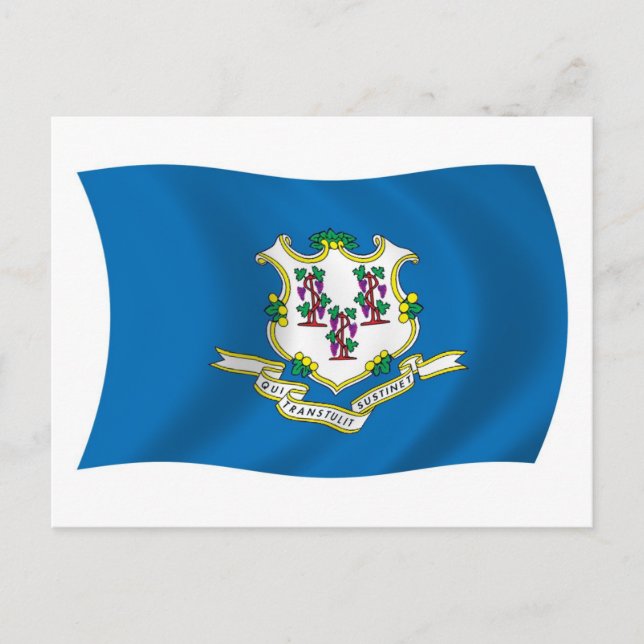 Cartão Postal da Bandeira de Connecticut (Frente)