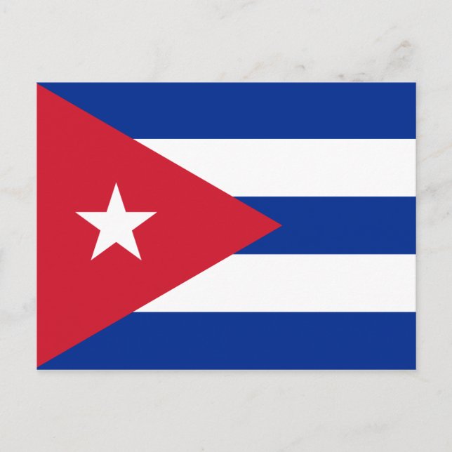 Cartão postal da Bandeira de Cuba (Frente)