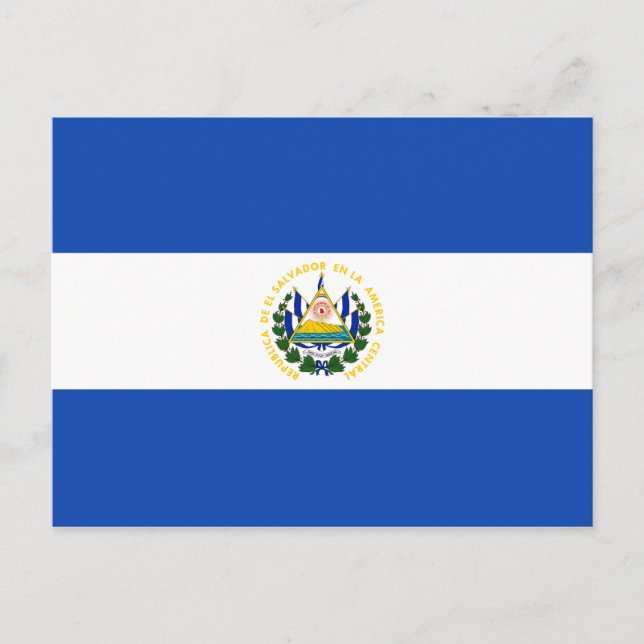 Cartão Postal da Bandeira de El Salvador (Frente)