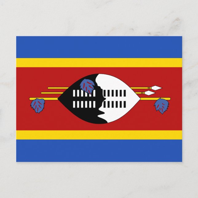 Cartão Postal da Bandeira de Eswatini (Frente)