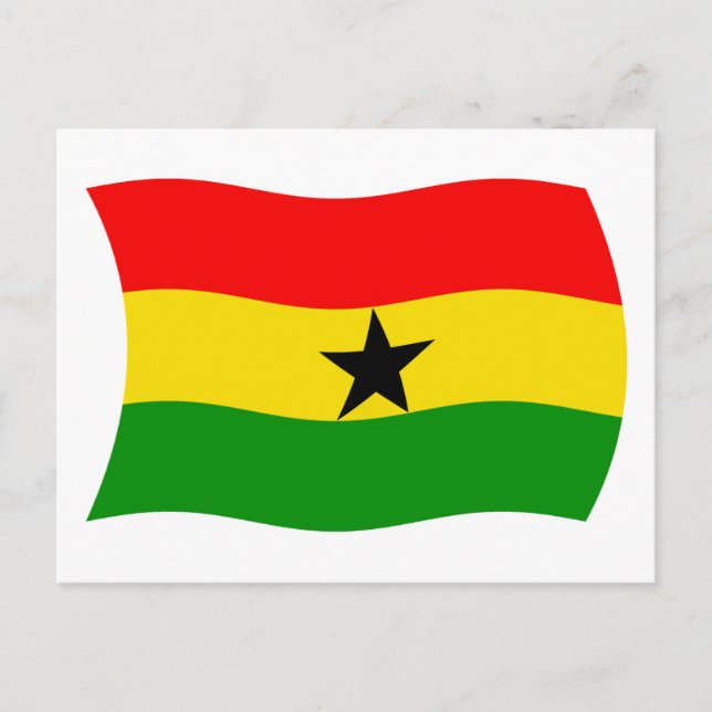Cartão Postal da Bandeira de Gana (Frente)