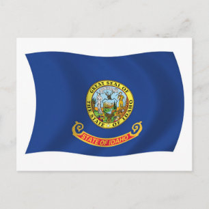 Cartão Postal da Bandeira de Idaho