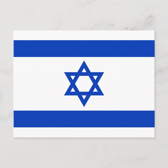 Cartão postal da Bandeira de Israel (Frente)