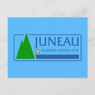 Cartão postal da bandeira de Juneau, Alasca