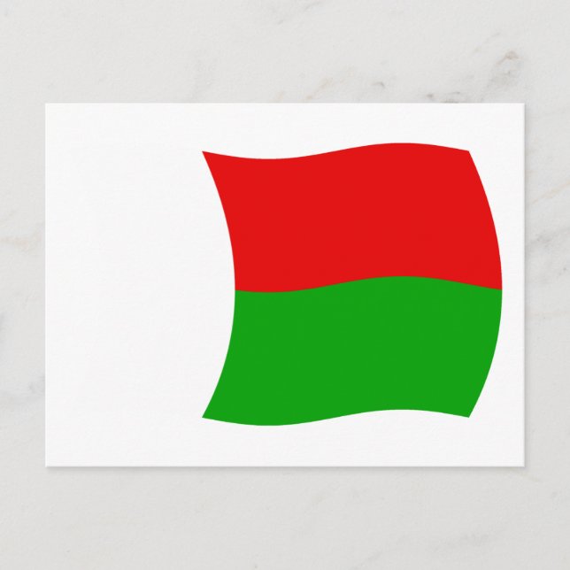 Cartão Postal da Bandeira de Madagascar (Frente)