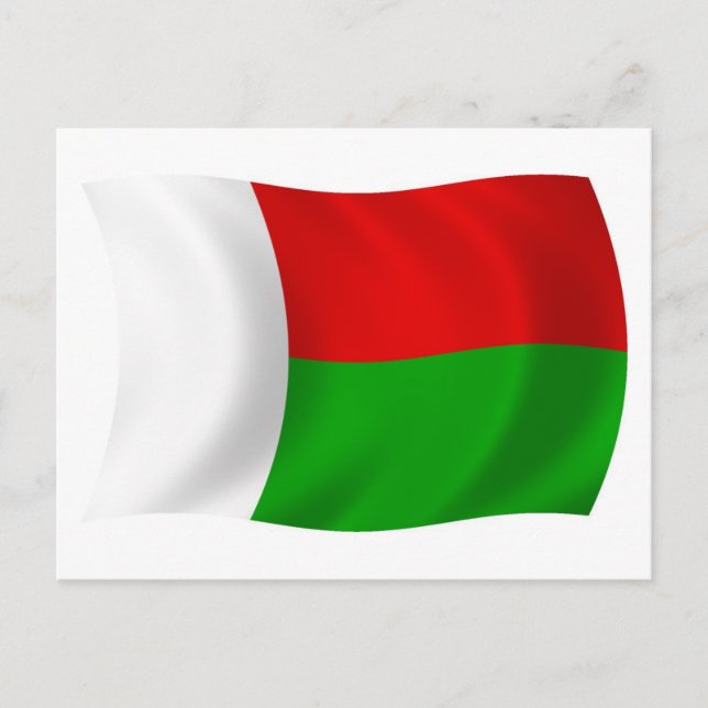 Cartão Postal da Bandeira de Madagascar (Frente)