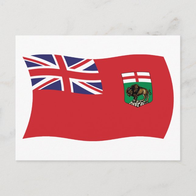 Cartão Postal da Bandeira de Manitoba (Frente)