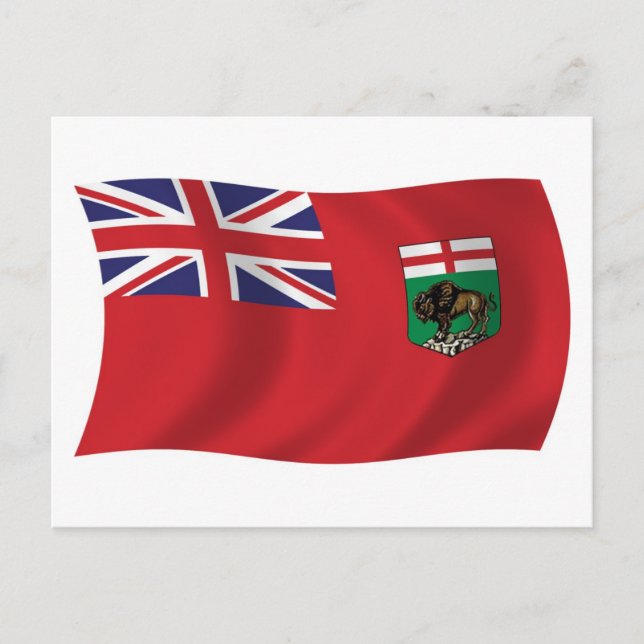 Cartão Postal da Bandeira de Manitoba (Frente)
