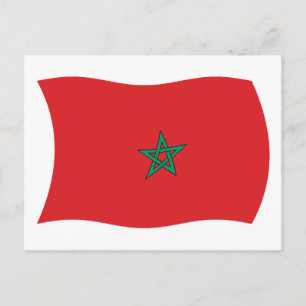 Cartão Postal da Bandeira de Marrocos