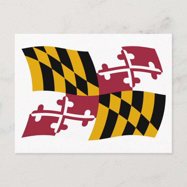 Cartão Postal da Bandeira de Maryland (Frente)