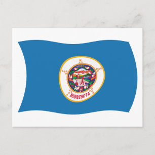 Cartão Postal da Bandeira de Minnesota