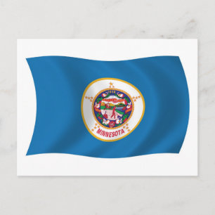Cartão Postal da Bandeira de Minnesota