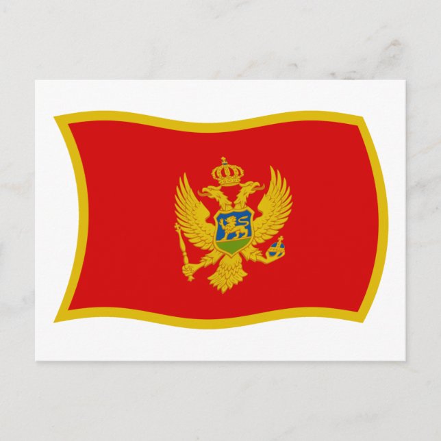 Cartão Postal da Bandeira de Montenegro (Frente)