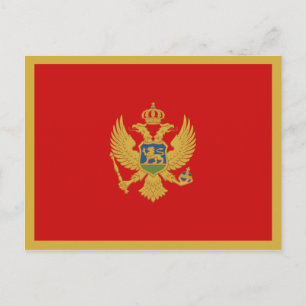 Cartão Postal da Bandeira de Montenegro