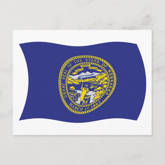Cartão Postal da Bandeira de Nebraska (Frente)