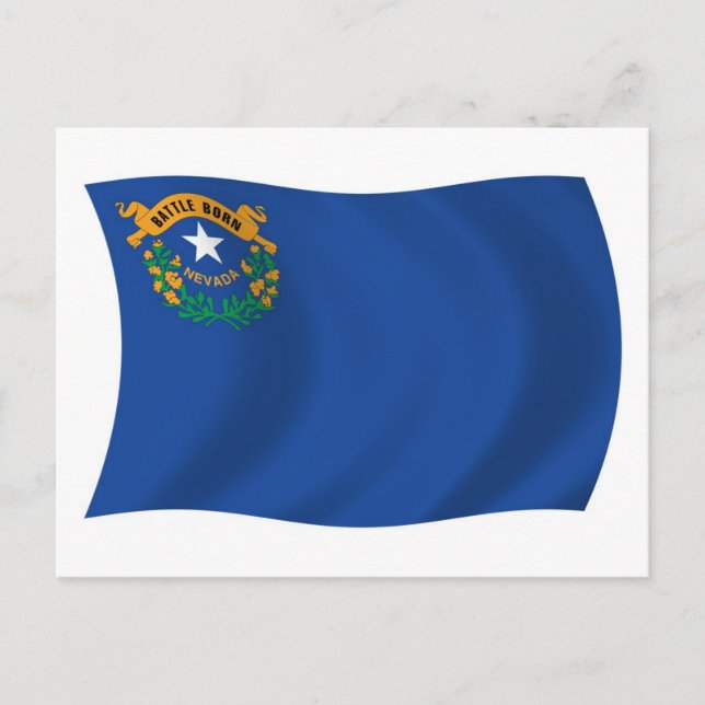 Cartão Postal da Bandeira de Nevada (Frente)