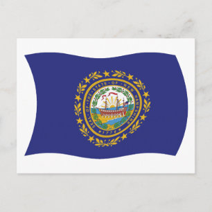 Cartão Postal da Bandeira de New Hampshire