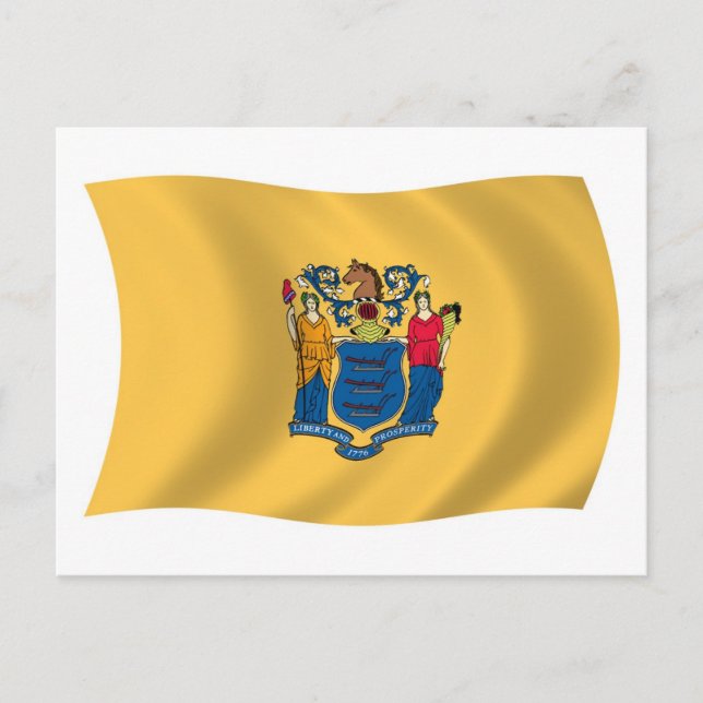 Cartão Postal da Bandeira de Nova Jersey (Frente)
