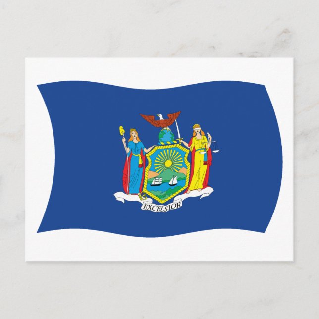 Cartão Postal da Bandeira de Nova York (Frente)