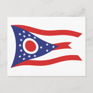 Cartão Postal da Bandeira de Ohio