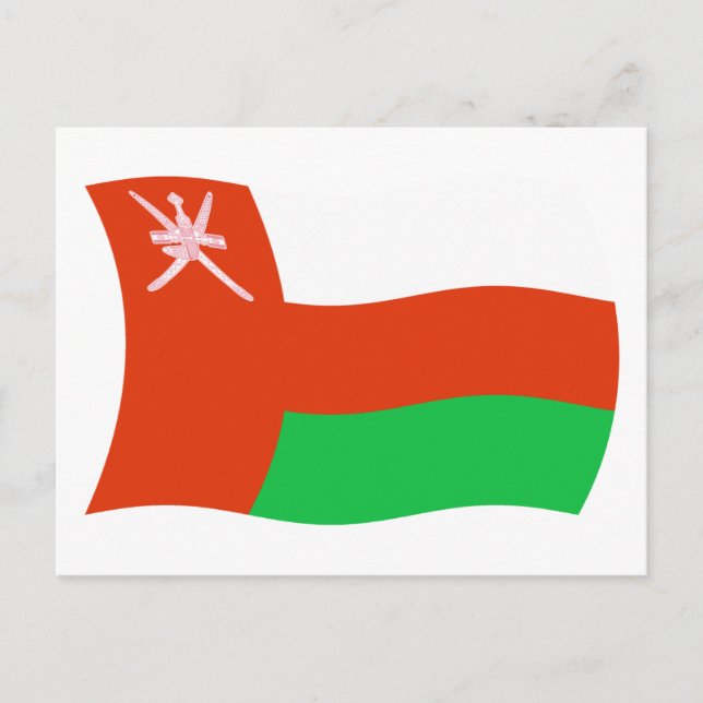 Cartão Postal da Bandeira de Omã (Frente)