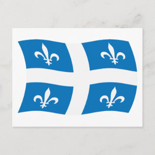 Cartão Postal da Bandeira de Quebec