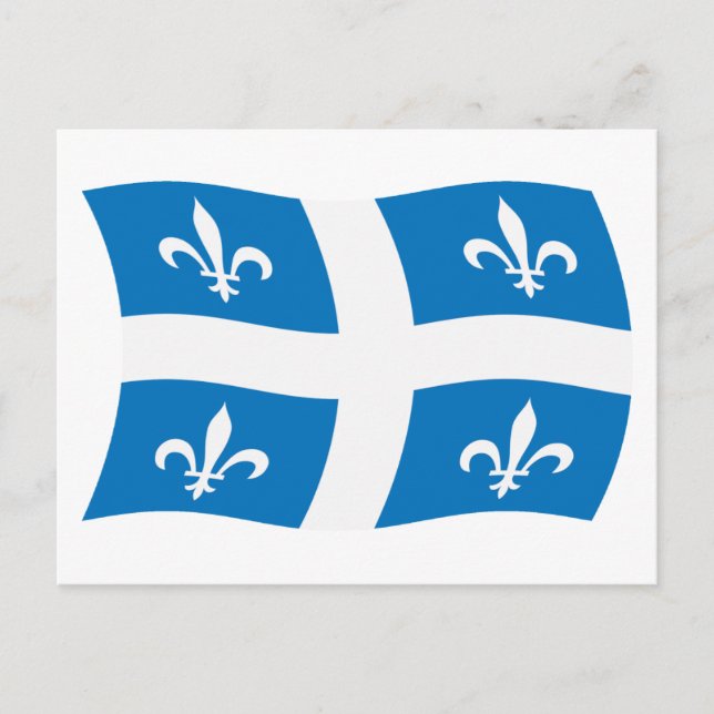 Cartão Postal da Bandeira de Quebec (Frente)